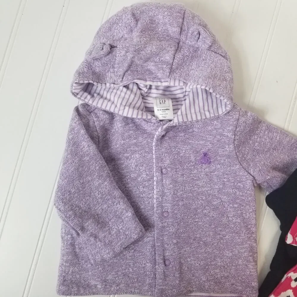 Yoga Sprout Gap 0-3M Zip‎ Up Onesie Bundle